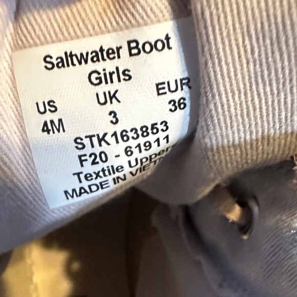 Sperry Top Sider Girls Saltwater Pink Duck Boots size 4Y - Picture 8 of 8